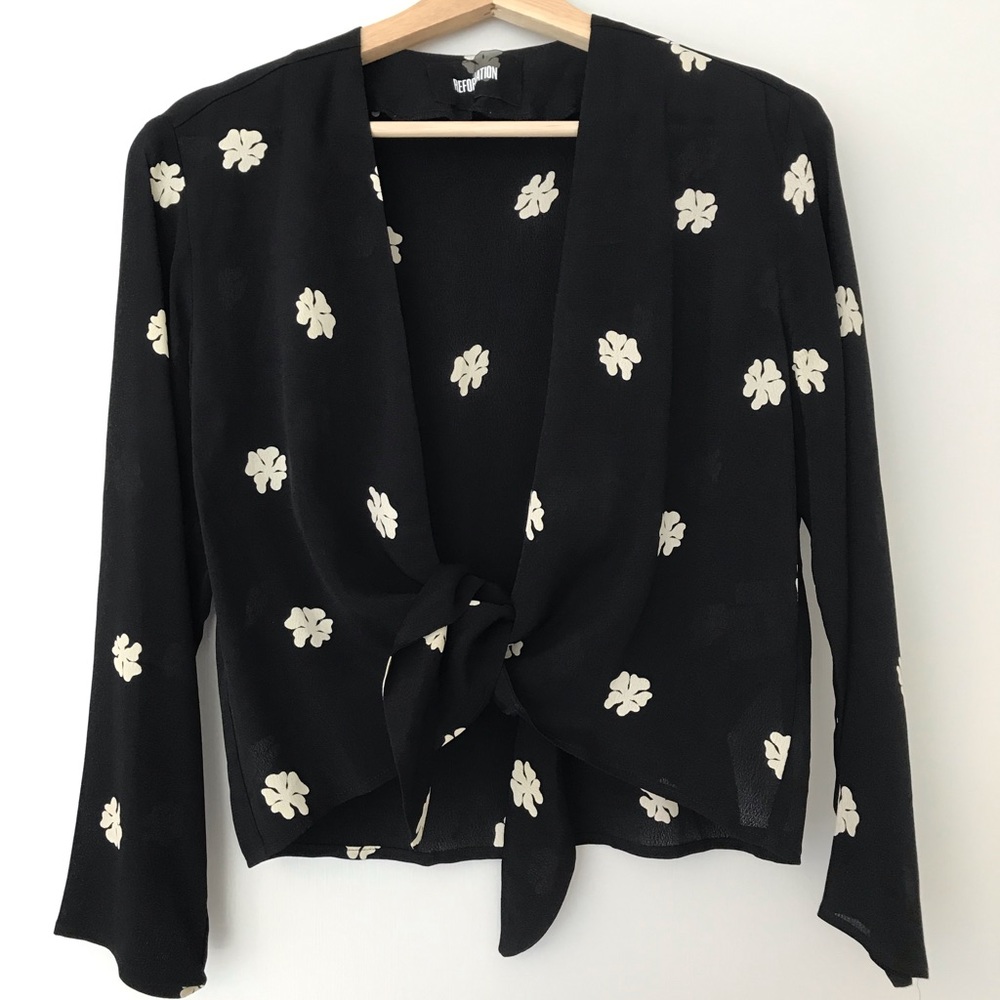 Reformation tie front top